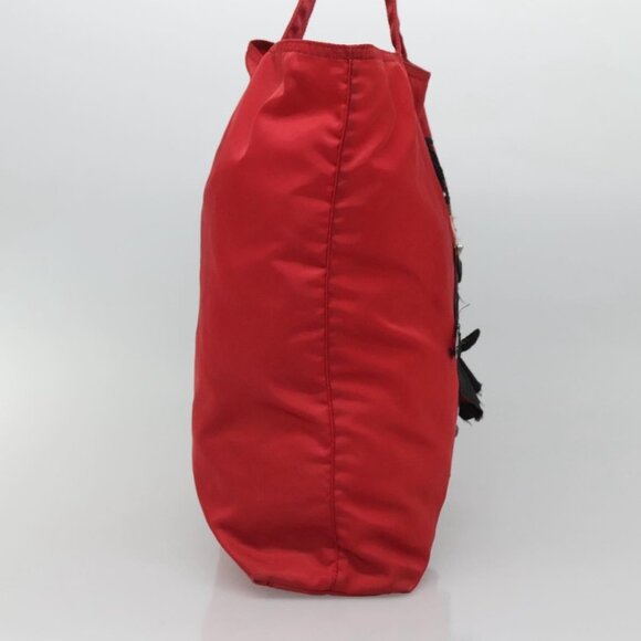 PRADA Tote Bag Nylon Red Auth ep8067 - Picture 5 of 16